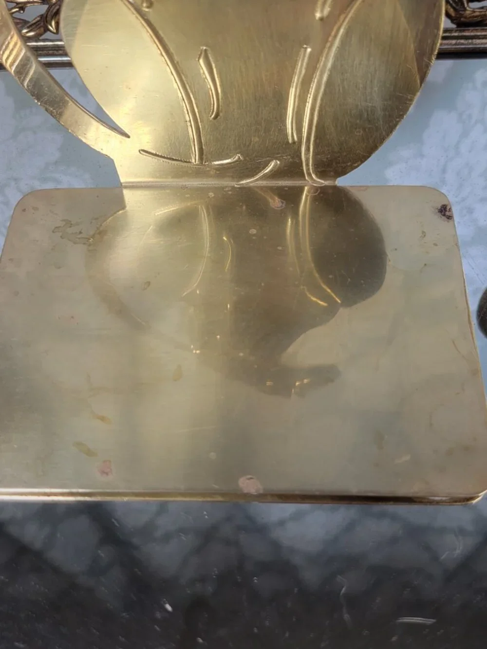 Vintage Brass Cat Bookends - Set of 2